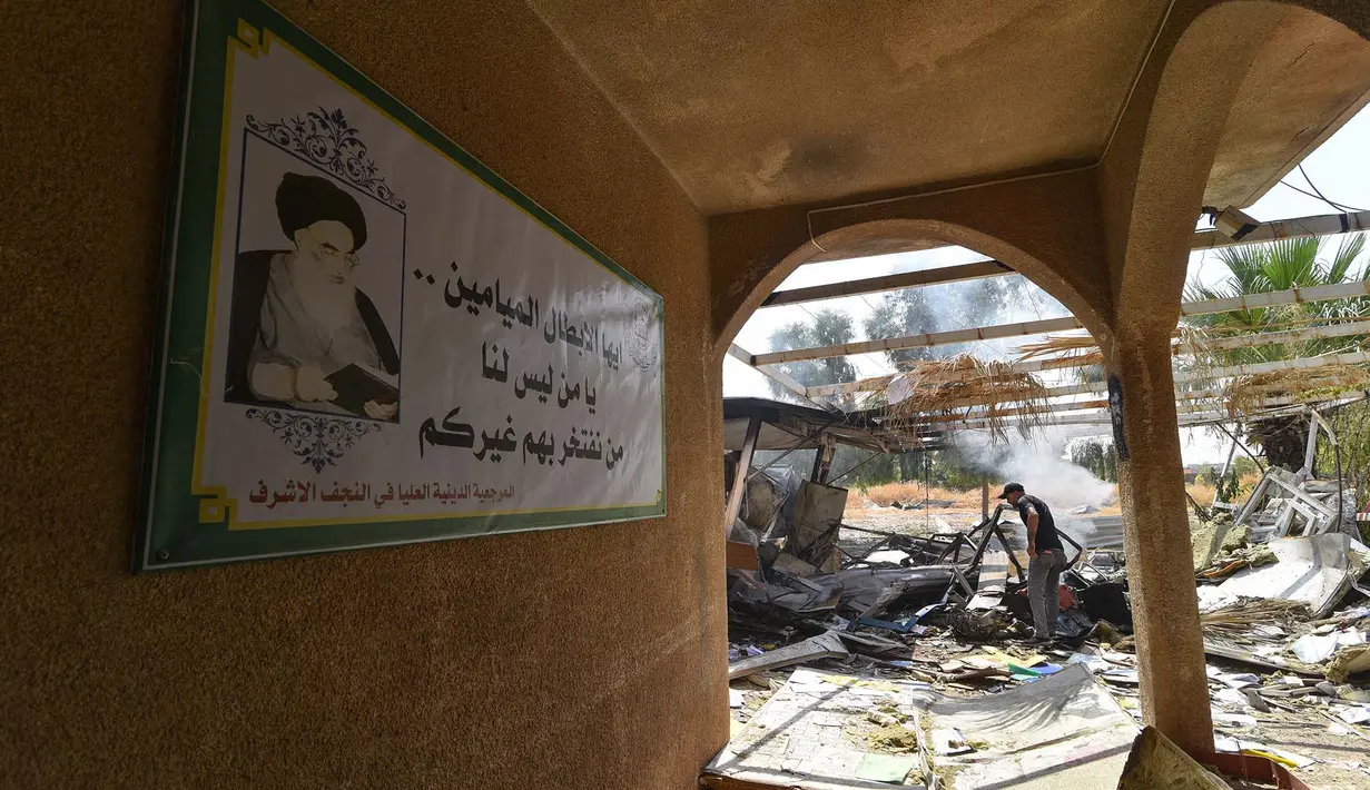 Lokasi serangan di Bartalla di provinsi Nineveh, Irak utara, Rabu, 29 Juli 2026. (AFP/  Zaid Al-Obeidi)
