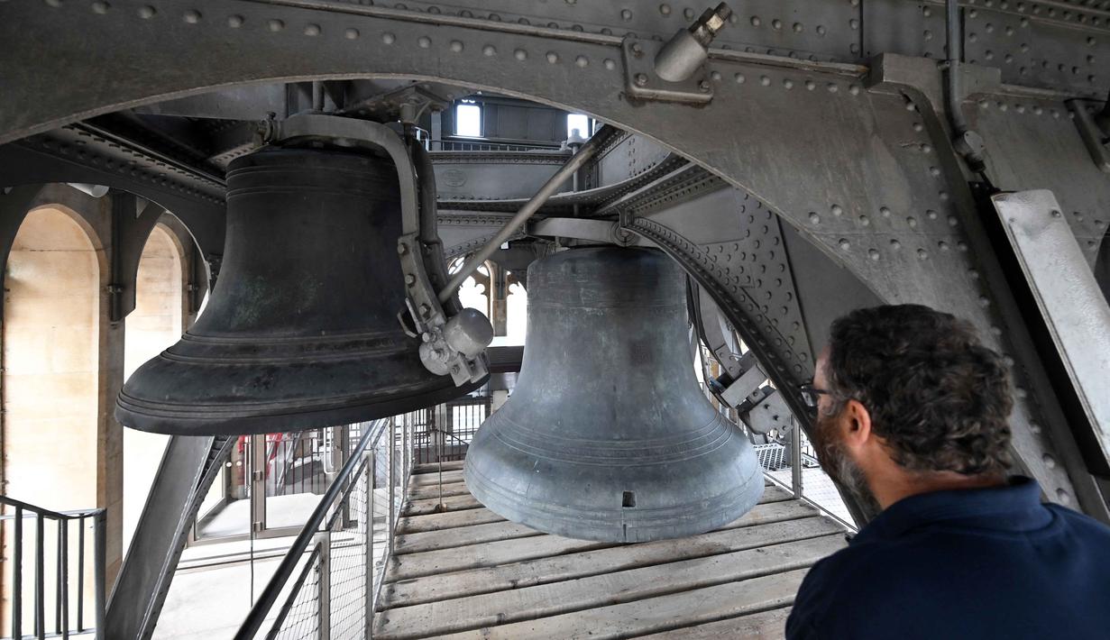 Suara dentang Big Ben berasal dari ruang lonceng yang berada di atasnya. (Justin TALLIS/AFP)