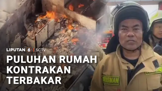 Puluhan Rumah Kontrakan Terbakar