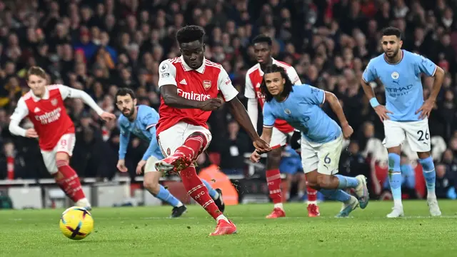 Foto: Manchester City Kudeta Puncak Klasemen Liga Inggris setelah Tumbangkan Arsenal di Kandangnya