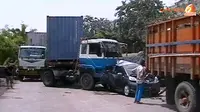 Rem Blong, Truk Beras Tabrak 2 Kendaraan