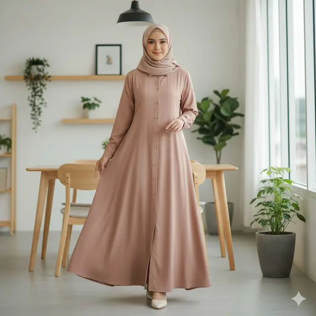 Model Gamis Bahan Rayon