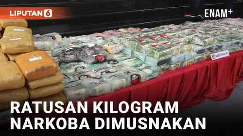 VIDEO: Polda Metro Jaya Musnahkan Ratusan Kilogram Narkoba Jaringan International