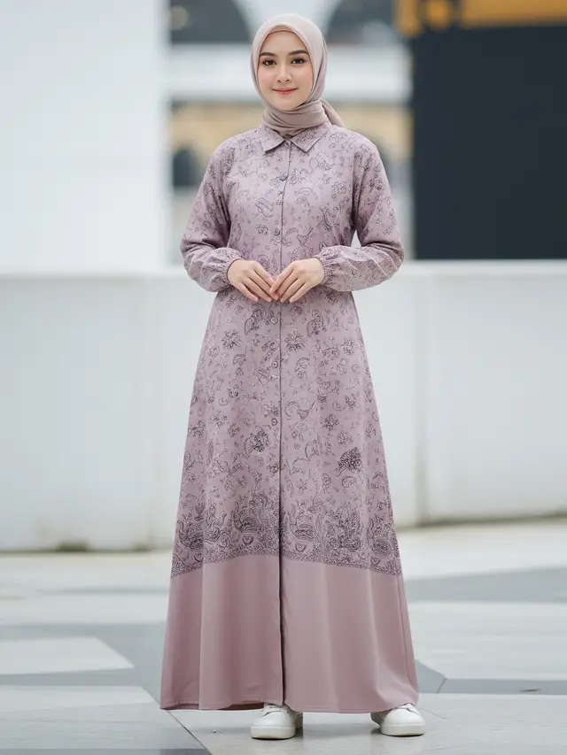 Gamis Batik untuk Seragam Umroh Wanita
