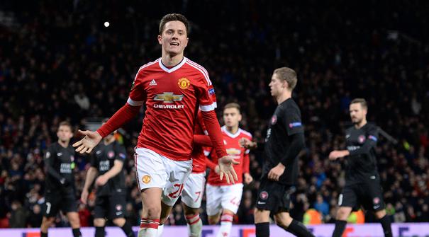 Ander Herrera merupakan andalan lini tengah Manchester United. Sayangnya, penampilan pemain berusia 26 tahun ini belum cukup memikat pelatih Timnas Spanyol, Vicente del Bosque. (AFP/Oli Scarff)