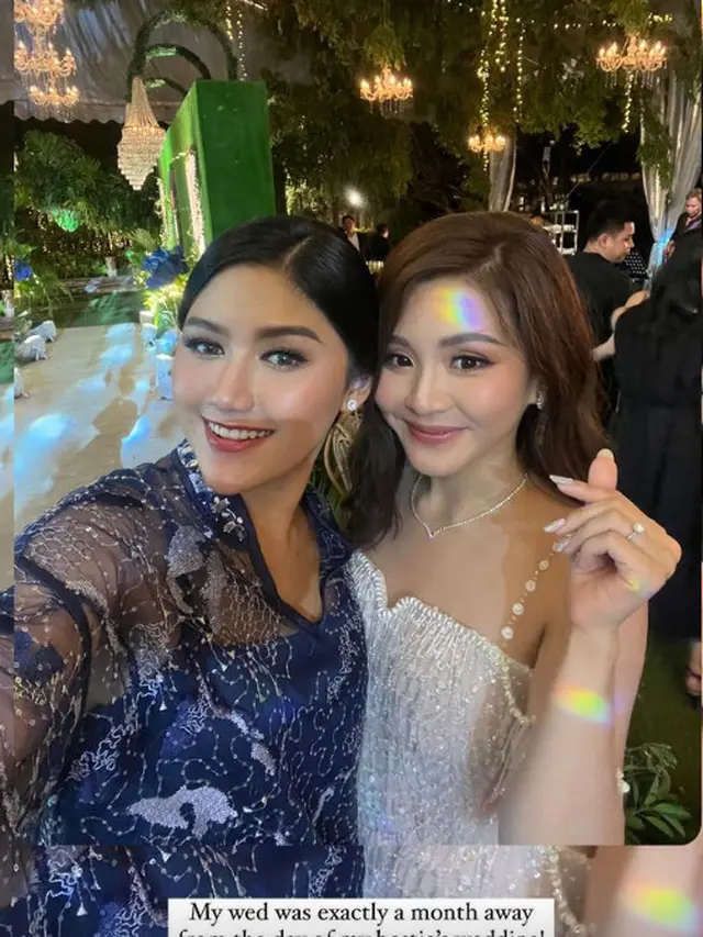 Pesona Erina Gudono Hadiri Pernikahan Nex Carlos, Tampil Memesona dengan Dress Brokat