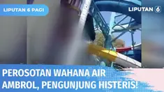 Insiden mengerikan terjadi di Kenjeran Water Park Surabaya, papan seluncur di wahana air ini ambrol. Sebelum ambrol, satu di antara pengunjung mengaku melihat ada kebocoran air di papan seluncur. Belasan pengunjung alami luka-luka.