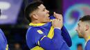 Marcos Rojo seperti telah menemukan kembali performa terbaiknya saat ini. Meski berhasil menjadi pemain andalan dan membawa Boca Juniors juara namun mantan pemain MU ini kalah bersaing dengan eks pemain City yakni Otamendi. (AFP/Alenjandro Pagni)