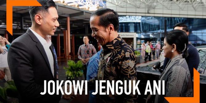 VIDEO: Jenguk Ani, Jokowi dan Iriana Disambut AHY