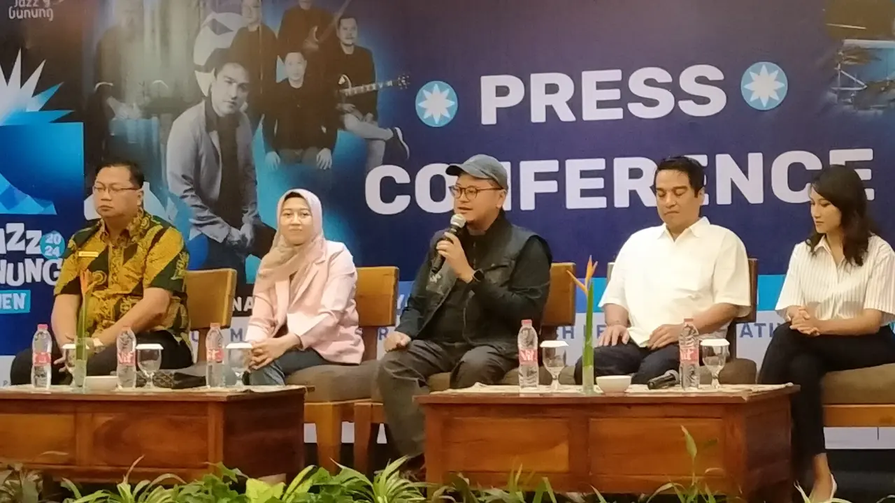 Jumpa pers pagelaran Jaz Gunung Ijen di Banyuwangi dihadiri musisi jazz Indra Lesmana. (Istimewa)
