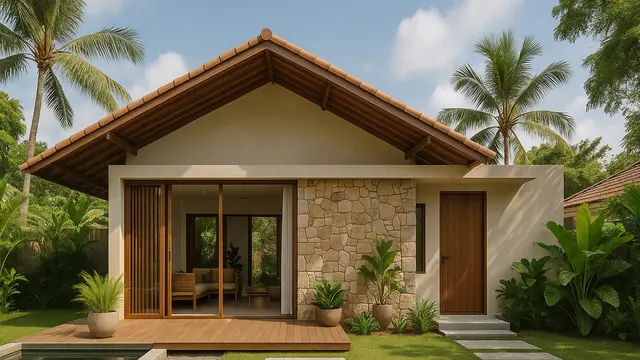 Desain Rumah 1 Lantai Simple dan Estetik yang Lagi Tren 2025/ Ilustrasi AI