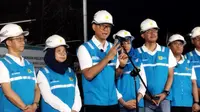 Direktur Utama PLN Darmawan Prasodjo di UIT PLN JBB, Cinera, Jawa Barat, Minggu (31/12/2023) malam.