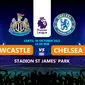 Newcastle United vs Chelsea. (Liputan6.com/Triyasni)