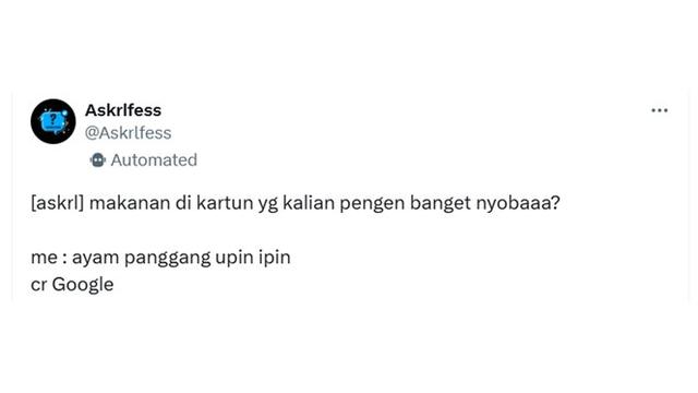 6 Cuitan Netizen Penasaran Santap Makanan di Kartun Ini Bikin Tepuk Jidat