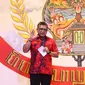 DPP PDI Perjuangan (PDIP) menggelar pertunjukan wayang orang dengan lakon Cupu Orang Bharata di Gedung Pertunjukan Wayang Orang Bharata Purwa, Senen, Jakarta Pusat, Sabtu (11/12/2021) malam.