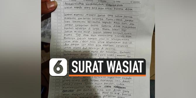 VIDEO: Ini Isi Surat Wasiat Pelaku Penyerangan di Mabes Polri