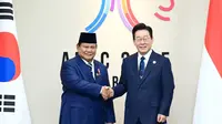 Prabowo dan Presiden Korsel Bertemu Bahas Kelanjutan Proyek Pesawat Tempur KF-21