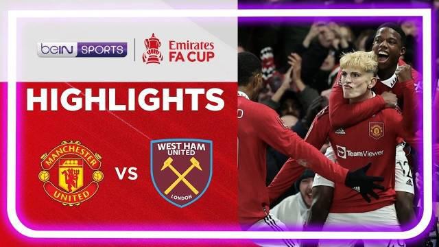Berita video highlights laga putaran kelima Piala FA 2022/2023 antara MU (Manchester United) melawan West Ham United yang berakhir dengan skor 3-1, Kamis (2/3/2023) dini hari WIB.