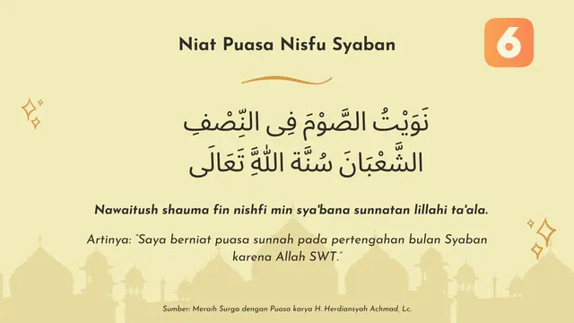 Lafal Niat Puasa Nisfu Syaban