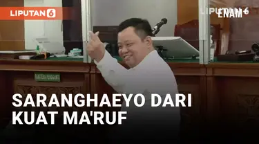 Kuat Ma'ruf Beri Simbol Saranghaeyo saat Sidang