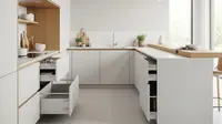 7 Inspirasi Dapur Perabot Minimalis dengan Laci Tersembunyi, Rahasia Dapur Rapi