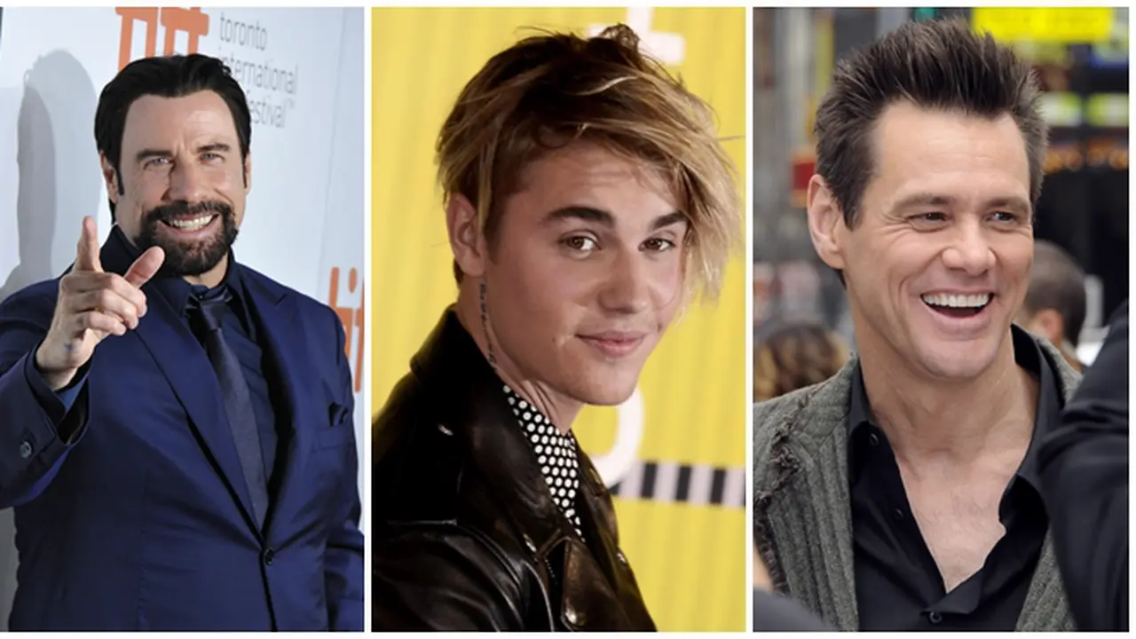 John Travolta, Justin Bieber, dan Jim Carrey