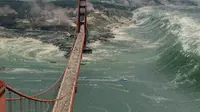 Gambaran bencana gempa bumi dahsyat dalam film San Andreas mampu membuat kita merinding.