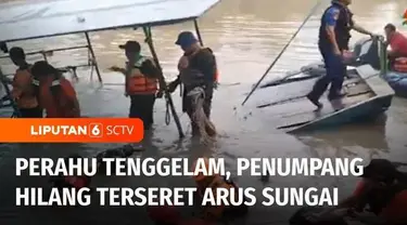 Sebanyak delapan penumpang dan sembilan sepeda motor tercebur ke Sungai Brantas, saat sebuah perahu penyeberangan tenggelam di Surabaya, Jawa Timur. Dalam peristiwa ini seorang penumpang hilang, akibat terseret arus sungai.