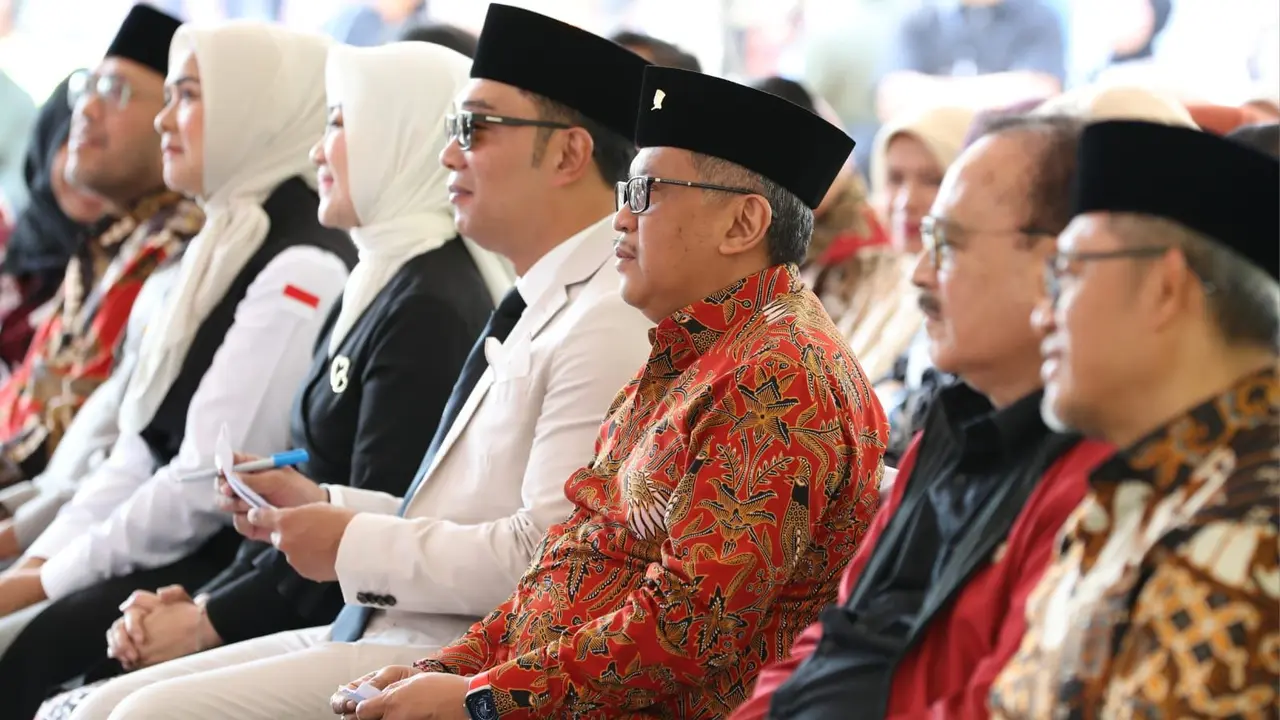 Acara peletakan batu pertama pembangunan Monumen Plaza Dr.(HC) Ir.Soekarno yang terletak di kawasan GOR Saparua, Kota Bandung, pada Rabu (28/6) (Istimewa)