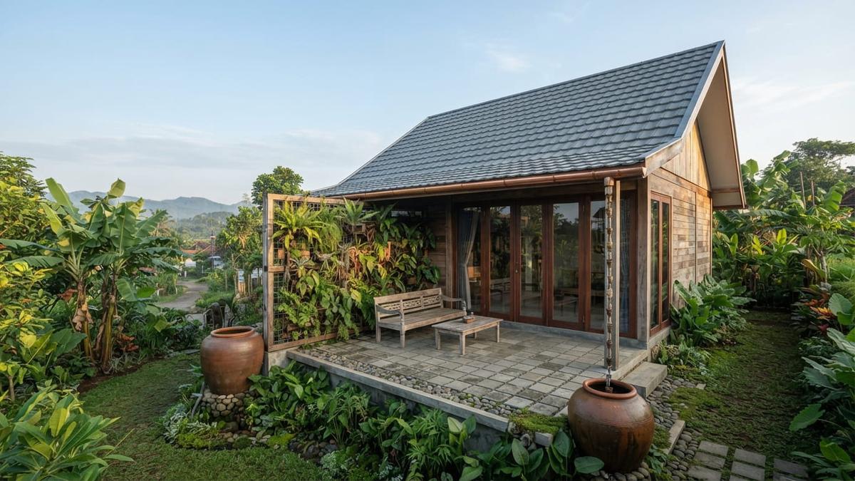10 Desain Rumah Kampung Atap Pelana Menghadap Timur Agar Tidak Panas, Nyaman dan Sejuk