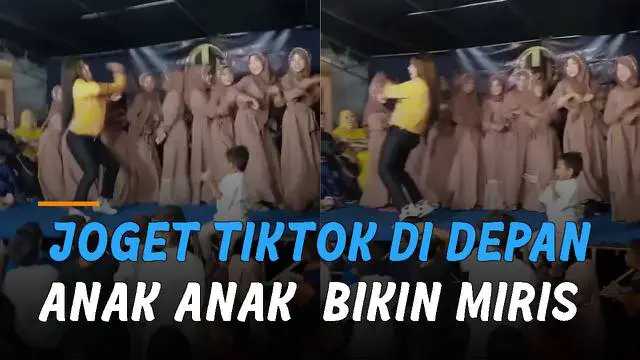 Sebuah video memperlihatkan sekumpulan perempuan berjoget TikTok.