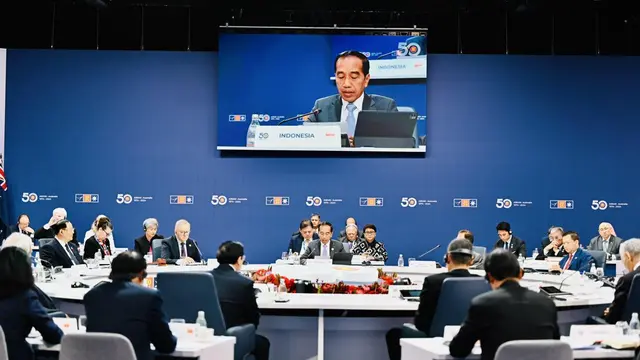 Menko Bidang Perekonomian Airlangga Hartarto mendampingi Presiden Joko Widodo dalam KTT Khusus Perayaan ke-50 Kemitraan ASEAN – Australia di Melbourne, Rabu, 6 Maret 2024. (Foto: Kemenko Bidang Perekonomian).