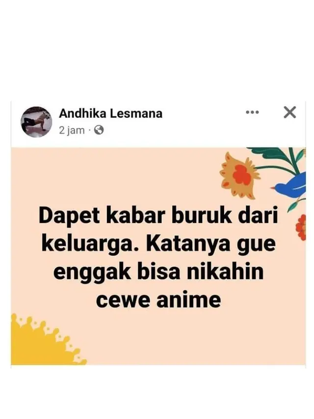 Status Facebook 6 Wibu Akut Berimajinasi Punya Istri Anime Ini Nyeleneh, Kocak