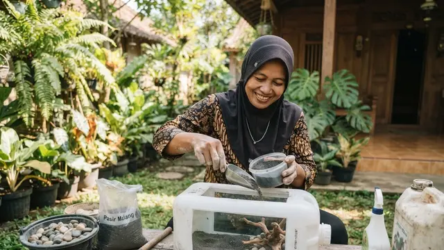 Cara Membuat Akuarium Outdoor dari Jeriken Bekas