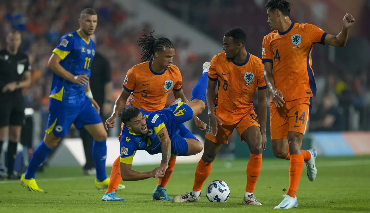 Kemenangan ini membawa Belanda berada di peringkat kedua Grup C. (AP Photo/Peter Dejong)