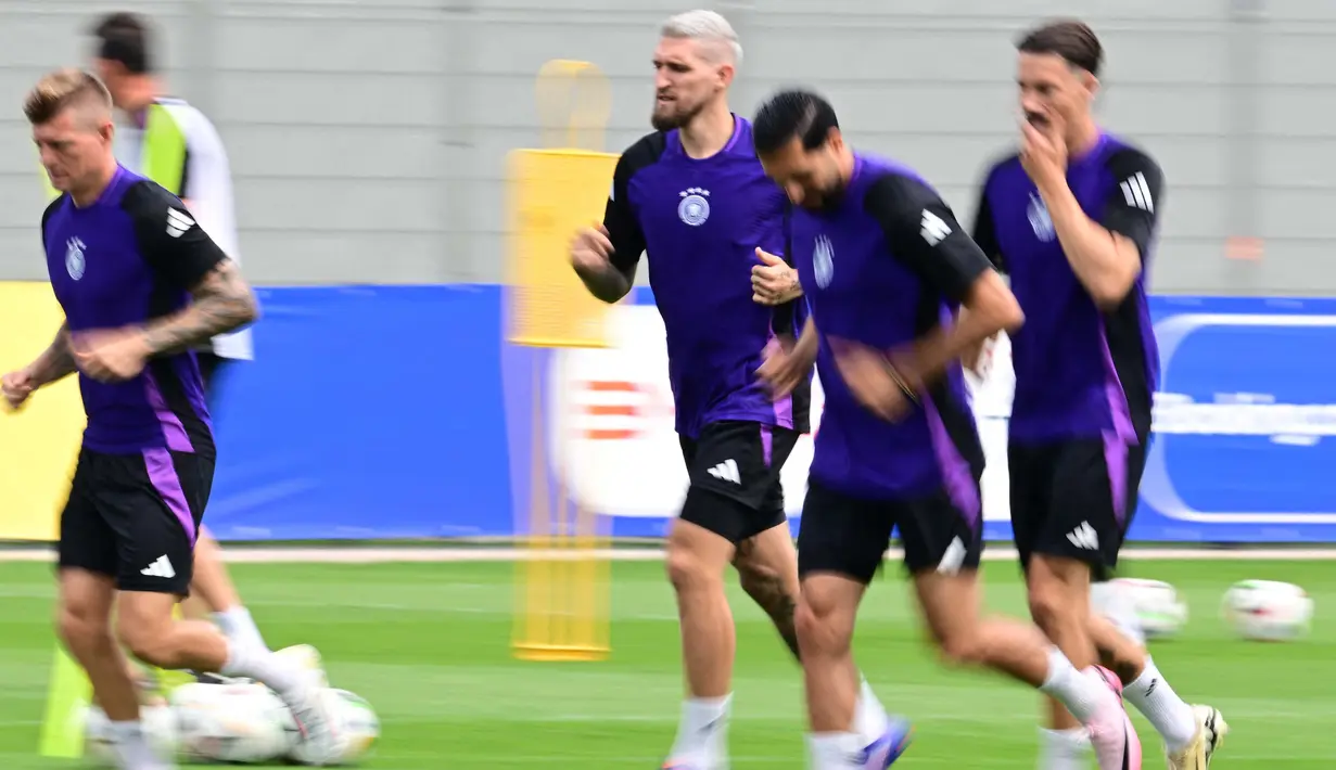Laga Jerman melawan Denmark akan dilangsungkan di Stadion BVB, Dortmund pada Minggu (30/6/2024) dini hari pukul 02.00 WIB.  (Tobias Schwarz/AFP)