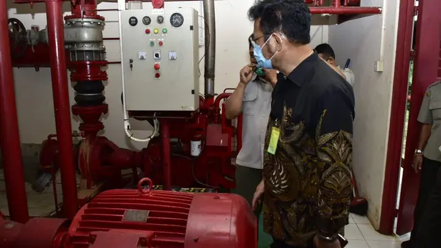 Mentan, Syahrul Yasin Limpo melakukan pengecekan fasilitas kemanan dan penunjang lainnya di lingkungan Kantor Pusat Kementan. (Dok Kementan)