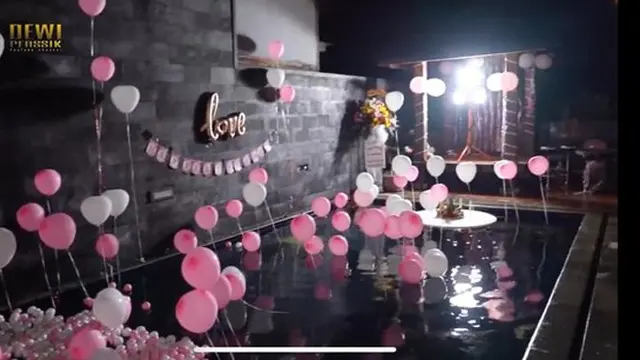Dewi Perssik membuat sebuah perayaan ulang tahun untuk suaminya Angga Wijaya.