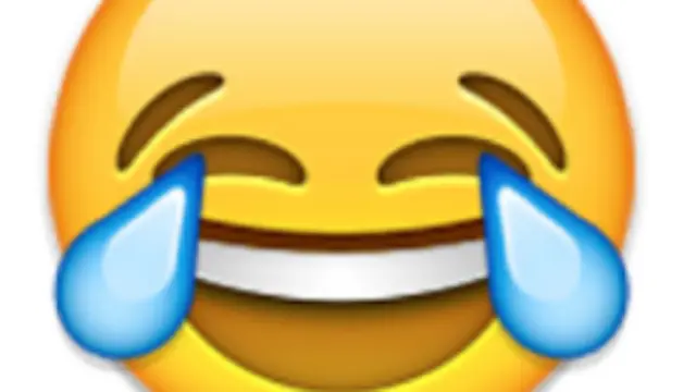 Emoji tertawa hingga keluarka air mata