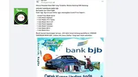 Penelusuran klaim undian tabungan dari Bank BJB,