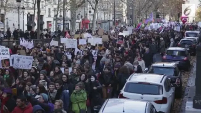 VIDEO: Demo Anti-Kekerasan terhadap Perempuan di Paris