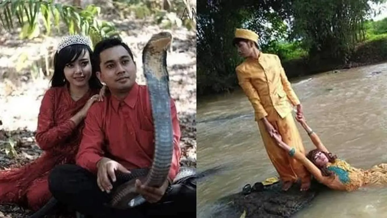 7 Potret Prewedding Absurd Ini Bukannya Romantis, Malah Bikin Tepuk Jidat