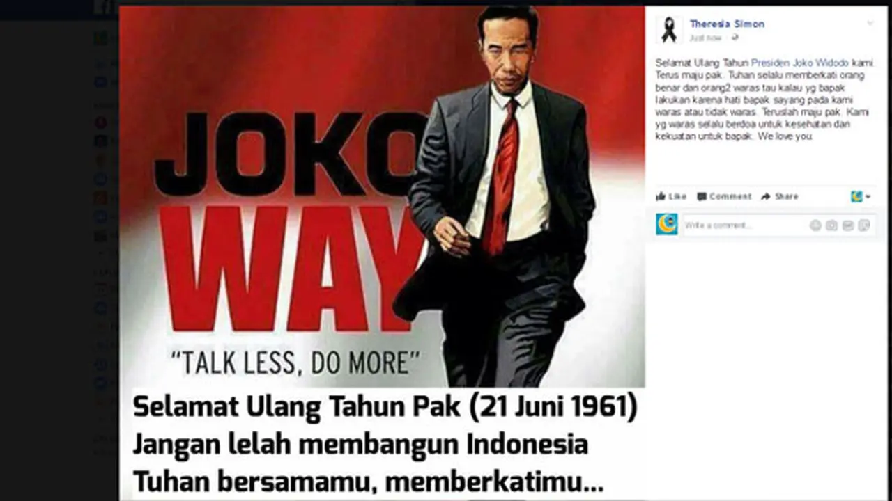 6 Macam Doa untuk Jokowi di Ultah ke-56