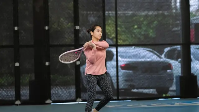 Nagita Slavina berlatih intens jelang turnamen. (credit: instagram.com/raffinagita1717)