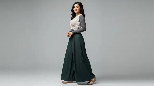Model Celana Panjang Wanita untuk Paha Besar Pallazzo