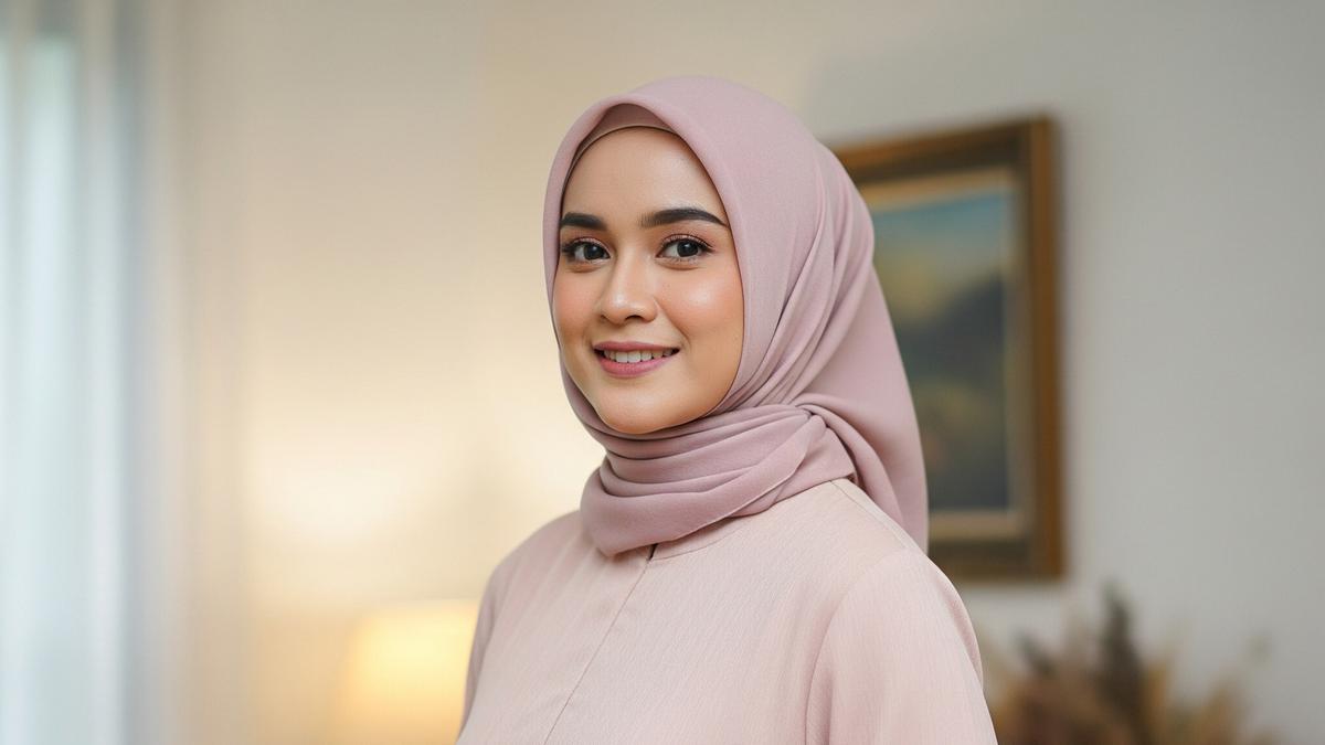 9 Model Gamis Bahan Wolpeach dengan Potongan Tiered Anggun, Elegan dan Nyaman