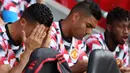Memulai laga dari bangku cadangan di saat kondisinya segar bugar mungkin jadi hal yang tak pernah terbayangkan sebelumnya saat ia memutuskan kembali membela Manchester United usai meninggalkan Juventus di awal musim 2021/2022. (AFP/Adrian Dennis)