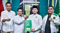 Dewan Pimpinan Pusat (DPP) Partai Persatuan Pembangunan (PPP) resmi mendukung pasangan Andra Soni-Dimyati Natakusumah di Pilkada Banten 2024. (Foto: Istimewa).