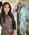 Hadir bersama calon suami dan anaknya, Nathalie Holscher tampil cantik dengan dress brokat nuansa nude-hitam. [@nathalieholscher].
