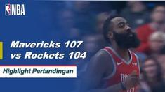Luka Doncic mencetak 21 poin, DeAndre Jordan memasang 12 poin dan 20 rebound ketika Mavericks menyarangkan Rockets, 107-104.